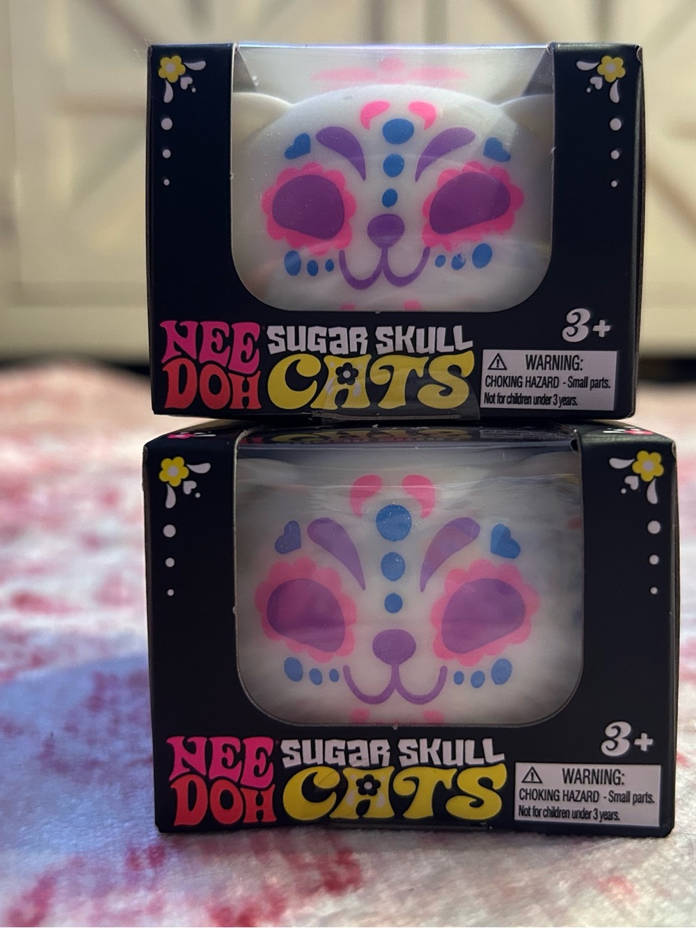 TWO Nee Doh Sugar Skull Cats - Brand New